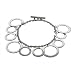 Eve's Addiction Dangling Circles Sterling Silver Bracelet