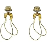 Upgradelights&reg; 2 Lamp Shade Bulb Clip Adapters (Clip on with Shade Attaching Finials)