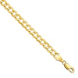 10K Necklace - 24 Inch 5.7mm Comfort Curb Chain - JewelryWeb