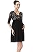 Momo Maternity Lace V-Neck Empire Waist Dress - Black M