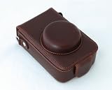 Leather Case Panasonic Lumix LX5 Camera Bag (Brown)