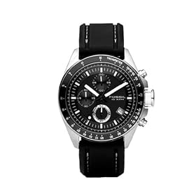 Fossil CH2573 Gents 'Decker' Black Rubber Strap Black Dial Chronograph Watch