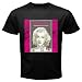 Black T-Shirt of Marilyn Monroe Bequia Stamp - Grenadines of St. Vincent (Andy Warhol)