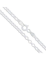 Sterling Silver Rolo Chain 3mm Solid 925 Italian Cable Link New Necklace 24"