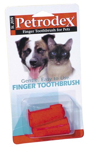 dental for cats:Petrodex Finger Toothbrush Dog and Cat, 2ct