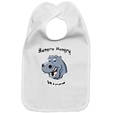 Cotton baby bib hungry hungry hippo with velcro closure