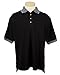 Men's 100% Cotton Short Sleeve Jacquard Pique Knit Polo Shirt (7 Color, XS-6XLT)