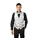 Men's Light Silver Sequins Vest