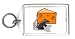 Keychain with pest, mouse, cheese, eating, food