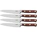 LamsonSharp Set of 4 Serrated Steak Knives- Rosewood Handle