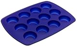KitchenAid Silicone 12-Cup Muffin Pan, Blue