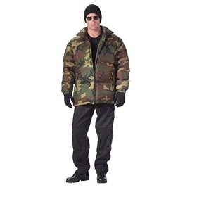 Camouflage Jacket Woodland Camo Nylon Down Jacket by Wild Syde