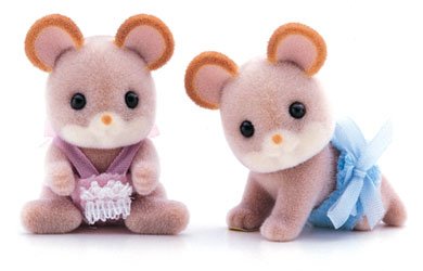 Flair Sylvanian Maces Mouse Twin Babies