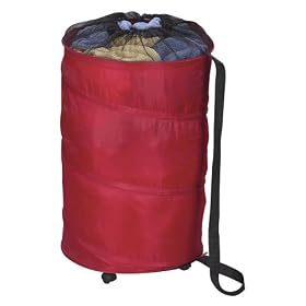 <b>Whitney Design Pop-Up Polyester Hamper with Wheels and Tote Strap, Red or Blue (color may vary)</b>
