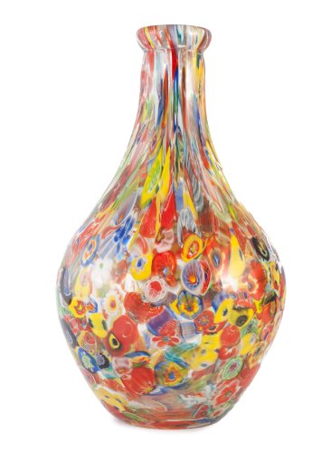Glass Ware Murano Millefiori Art Crystal Vase 2034