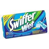 Swiffer 35154CT - Wet Refill System, Cloth, White, 12/Box, 12/Carton