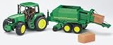 Review Bruder 2056 / Bruder 02056 John Deere 6920 with John Deere Big Balepress 1:16th Scale