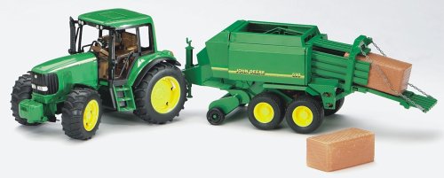 Childrens Toyshop  Toys : Bruder 02056 John Deere 6920 with John Deere Big Balepress 1:16th Scale