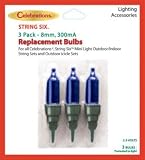 Santa's Best Craft Import Ge-7 55254 String 6 Replacement Light Bulbs Blue