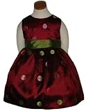 New Burgundy Multi-Colored Polka Dot Sleeveless Dress ~ Sz 6M to 24M