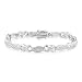 Sterling Silver Diamond Accented Hugs and Kisses Bracelet 7.25
