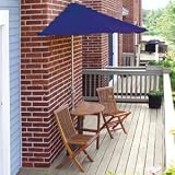 Blue Star Group Deluxe Bistro Dining Set with Umbrella