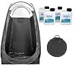 Professional Airbrush and Turbine Tanning Tent Booth with Nylon Carrying Bag plus a FREE Sunless Tanning Solution Variety Samplers Pack (4 Solutions - 1 Pint Total)