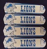 Ceiling Fan Designers 52SET-NFL-DET NFL Detroit Lions Football 52 In. Ceiling Fan Blades Only