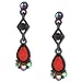 Blaze Siam Tone Diamond Shape Earrings