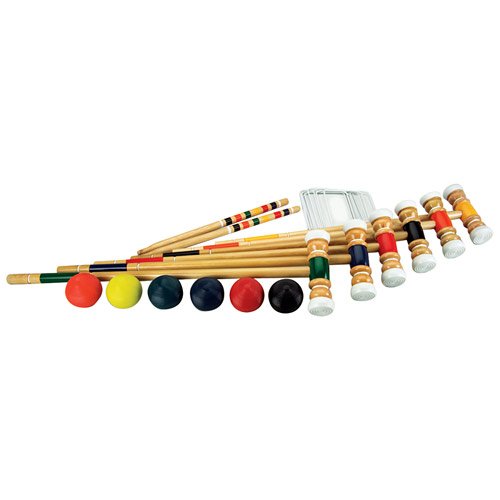 41TXYMSS88L Halex Select 6 Player Croquet Set in Deluxe Carry Case