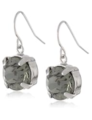 ABS By Allen Schwartz Black Diamond Color Stud Drop Earrings
