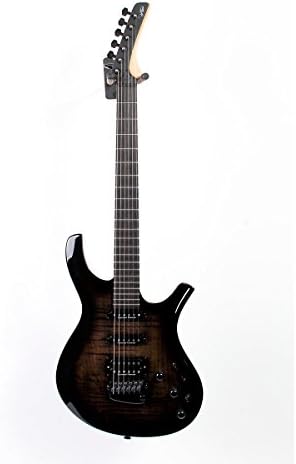 Parker Guitars DF724 Maxx Fly Flame Top w/ Seymour Duncans and Fishman Piezo Electric Guitar Black Burst 888365397474