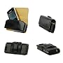 AUTHENTIC CELLET BLACK NOBLE LEATHER CASE POUCH for RIM Blackberry Pearl 8100, 8110, 8120, 8130 / Samsung Glyde U940, R410, T729 Blast / Motorola RIZR Z3, Z6m, ROKR Z6c, Z6tv / HTC Shadow [Retail Packaging]