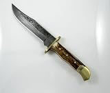 Damascus Knives Hunting Knife Stag Handles