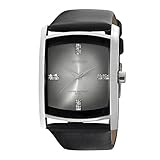 Armitron Men's 204604DGSVBK Swarovski Crystal Accented Stainless Steel Dress Watch