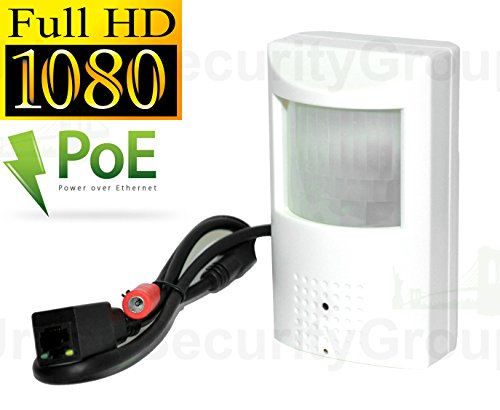 USG Sony 1080P 2MP HD IP PoE Hidden/Spy Security Camera: 3.7mm Wide Angle Lens, ONVIF Certified, IR Cut Filter, PIR Motion Detector Sensor Form Factor, View Remotely On Phones, Tablets & Computers