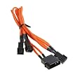 BitFenix Adapter (Molex zu 3x 3-Polig), 20 cm orange/schwarz