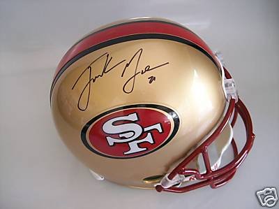 FRANK GORE SIGNED AUTOGRAPHED SAN FRACNSICO 49ERS MINI HELMET + HOLOGRAM