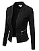 Doublju Womens Classic Open Front Blazer Jacket