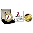 Los Angeles Angels 24Kt Gold And Color Team Commemorative Coin