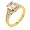White Gold Rhodium Bonded Engagement Ring with Round Cut Clear CZ in Goldtone - Size: 5-10, 5