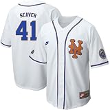 Nike New York Mets #41 Tom Seaver White Cooperstown Player Jersey