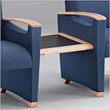 Somerset Series Connecting Table Finish: Natural, Table Top Inlay: Gray Matrix