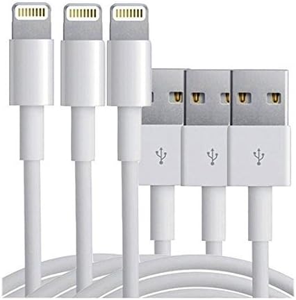 iPhone &amp; iPad Cable Cord Chargers [3 Pack - 3 feet] for all newer style iPads e.g. Air / Mini - New Cable