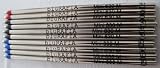 10 (4 black, 4 blue, 2 red) Medium Assorted bluRAFIA Schmidt S630M (Length: 2 5/8") D1 Mini Ball Pen Refills