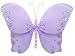 5" Small Purple Twinkle Butterfly Decorations - butterflies hanging nylon nursery bedroom girls room ceiling wall decor, wedding birthday party baby bridal shower