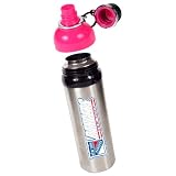 Sports NHL RANGERS 24oz Colored Stainless Steel Water Bottle/Silver/Pink Pink Stainless Steel Water Bottle