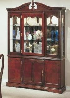 China Cabinet Buffet Hutch - Queen Anne Cherry Finish