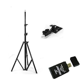Light Stand 195cm/6'4 W803 Photography Studio Video light stands Lighting w/AGPtek USB 2.0 All in one card reader