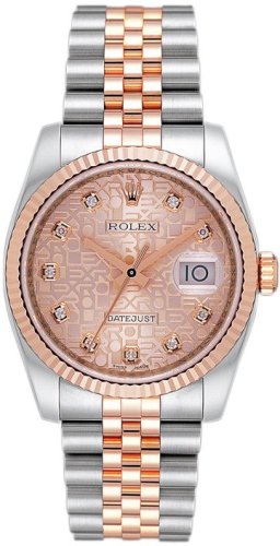 ROLEX デイトジャスト 116231G ピンク彫りコンピューター 10Pダイヤ [並行輸入品]画像